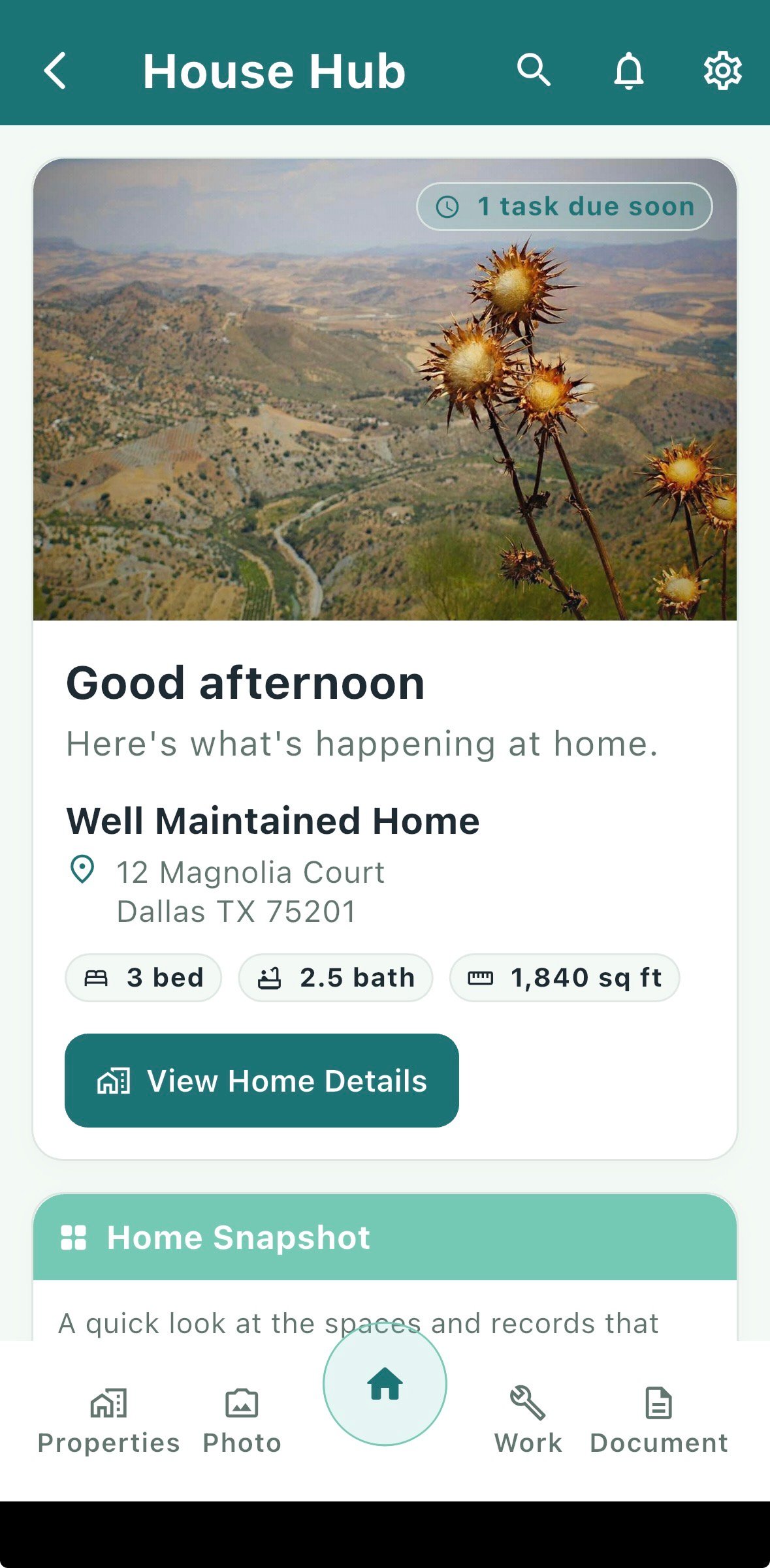 House Hub iPhone app screenshot